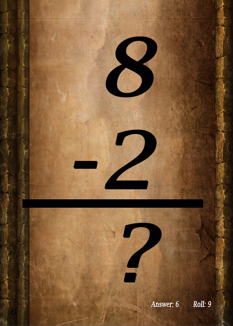 Totally Medieval Math Dice - Subtraction