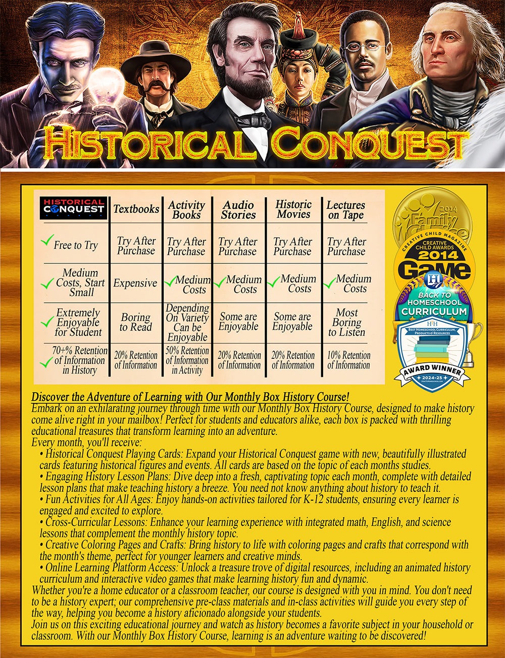 Bi-Monthly Membership - Adventure Box Course: American History (5 Boxes) image 2